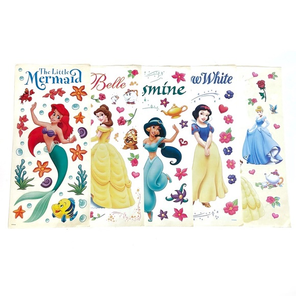 Disney Princess Sandylion Large Sticker Sheets Ariel Jasmine Belle Snow White - Picture 1 of 16
